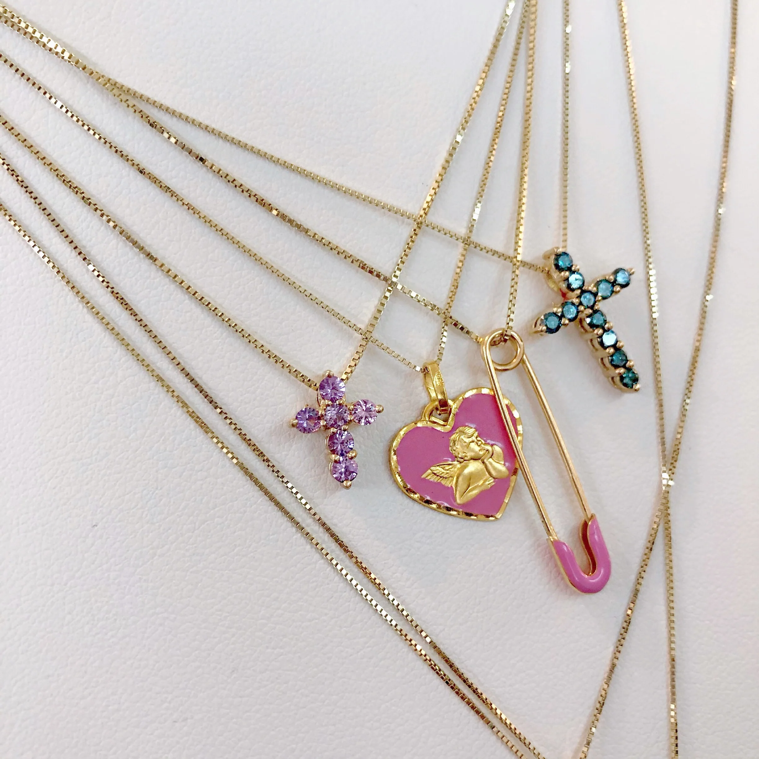 14K GEMSTONE CROSS - Image 4