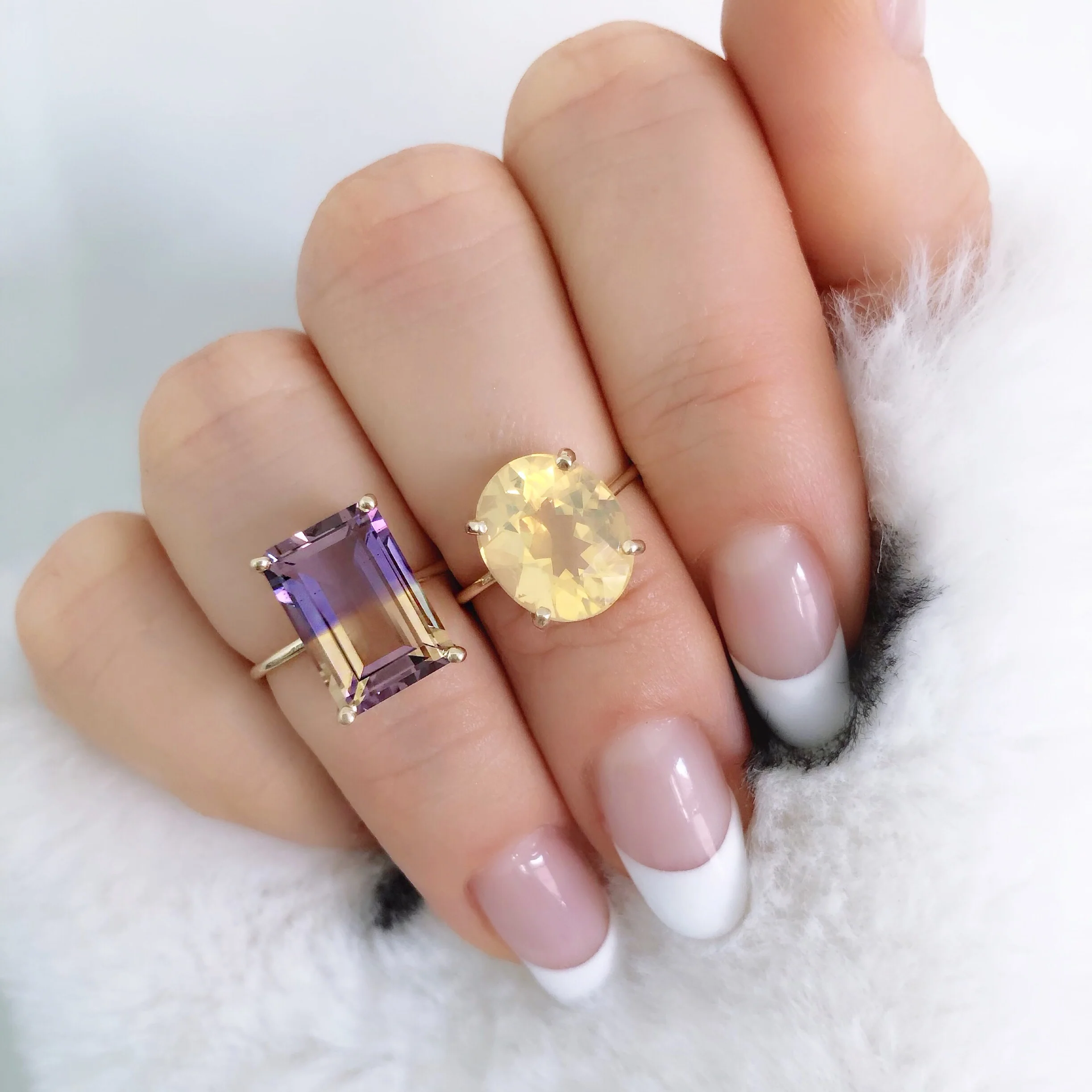 14K GEMSTONE DREAM RING (EMERALD SHAPE) - Image 5