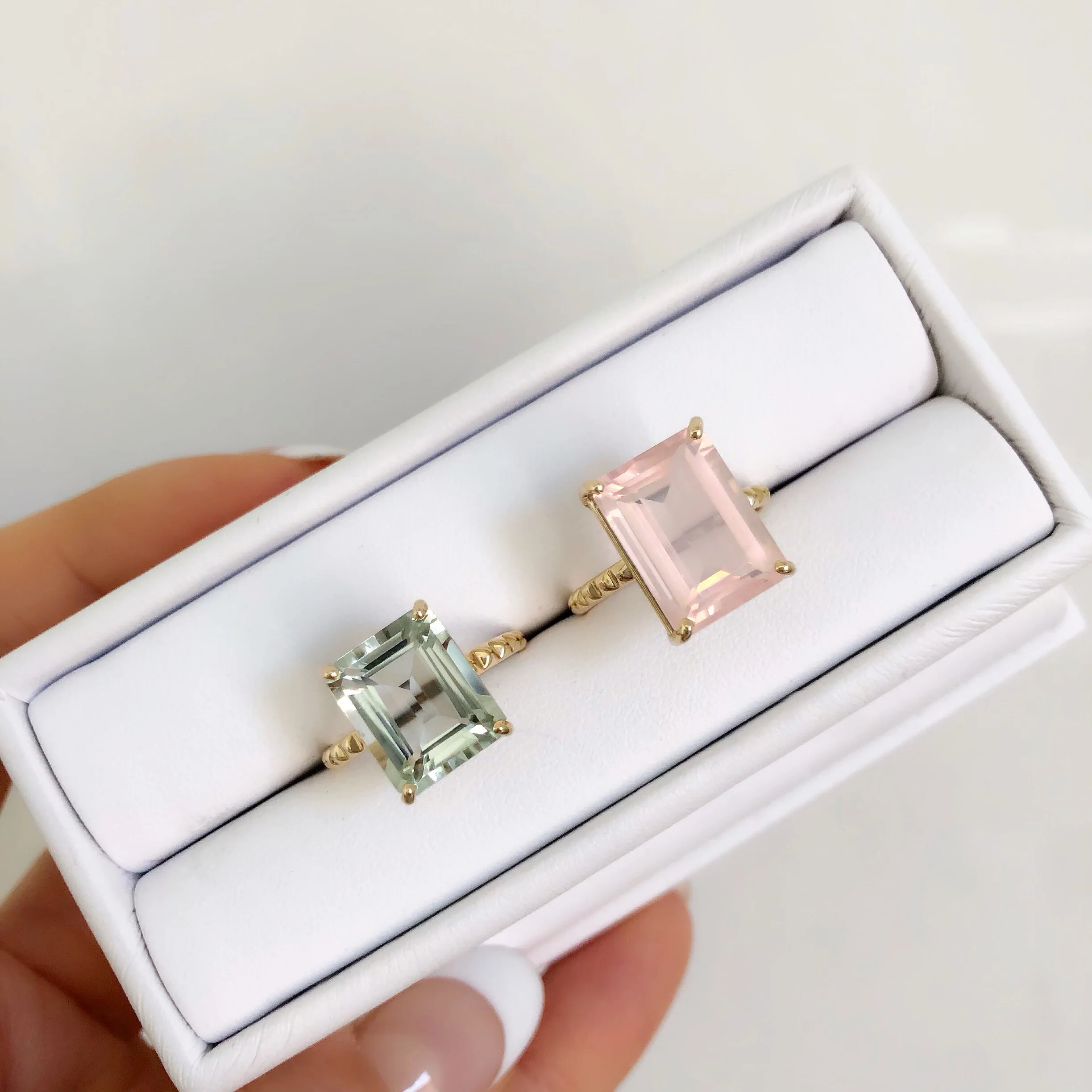 14K GEMSTONE DREAM RING (EMERALD SHAPE) - Image 7