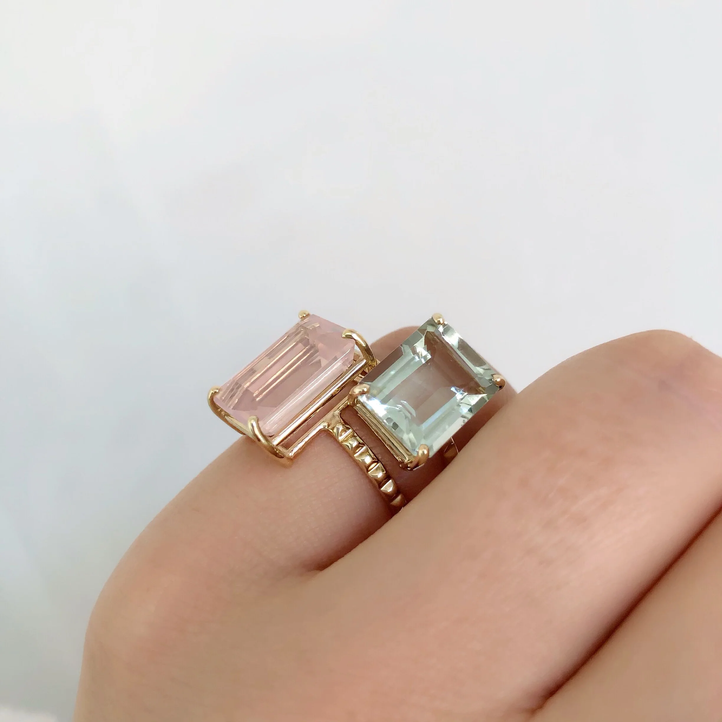 14K GEMSTONE DREAM RING (EMERALD SHAPE) - Image 8
