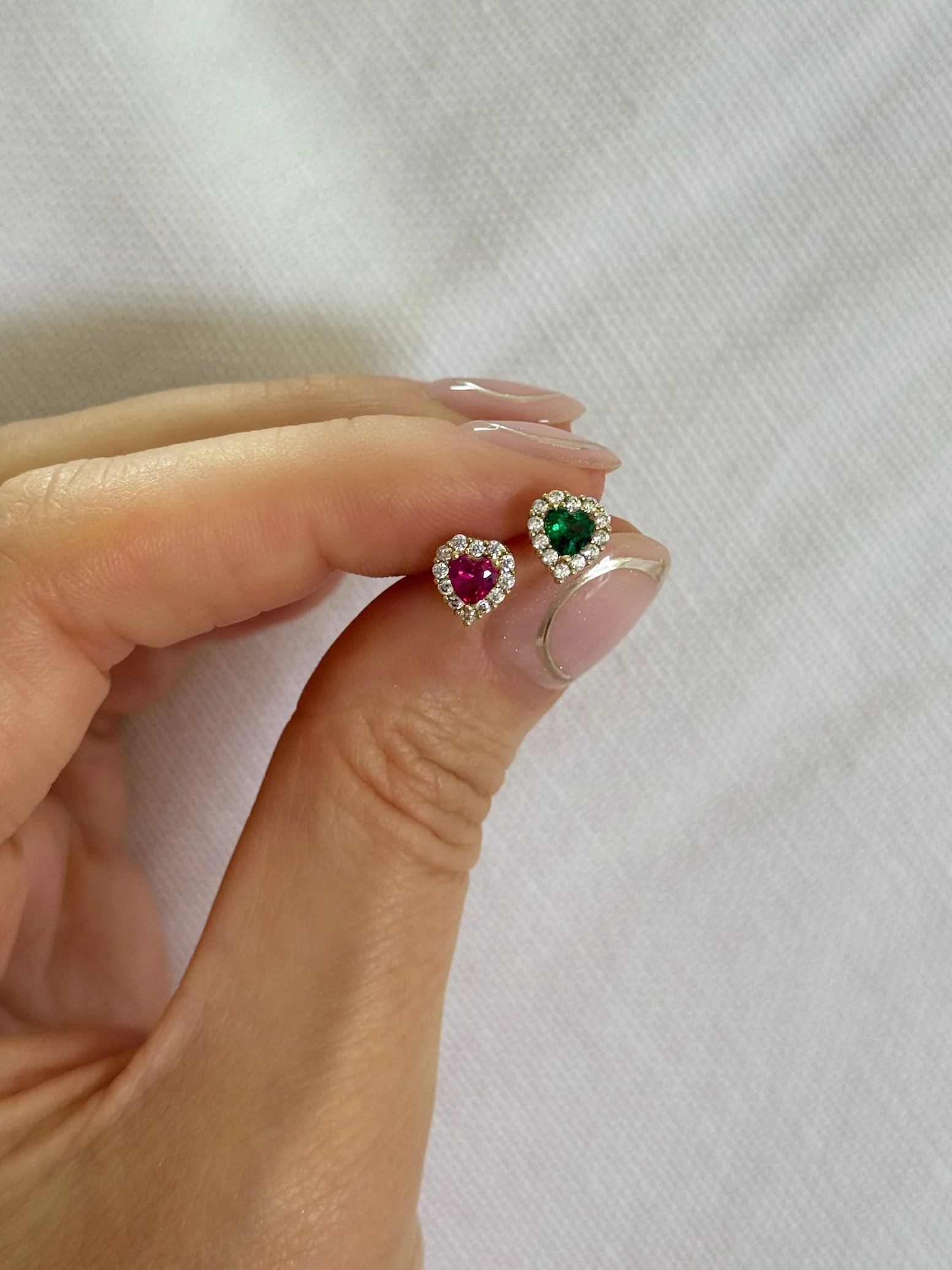 14K MINI SWEETHEART EARRINGS