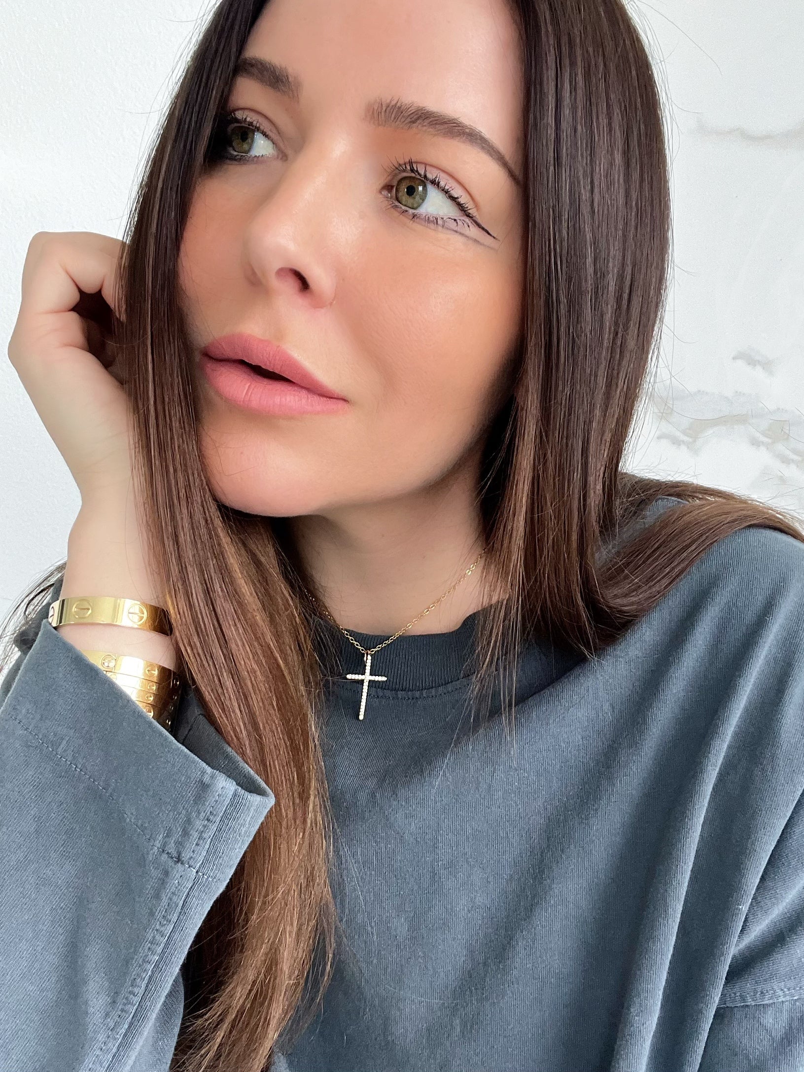 BIJOU FLOATING CROSS (14K GOLD FILLED) - Image 3
