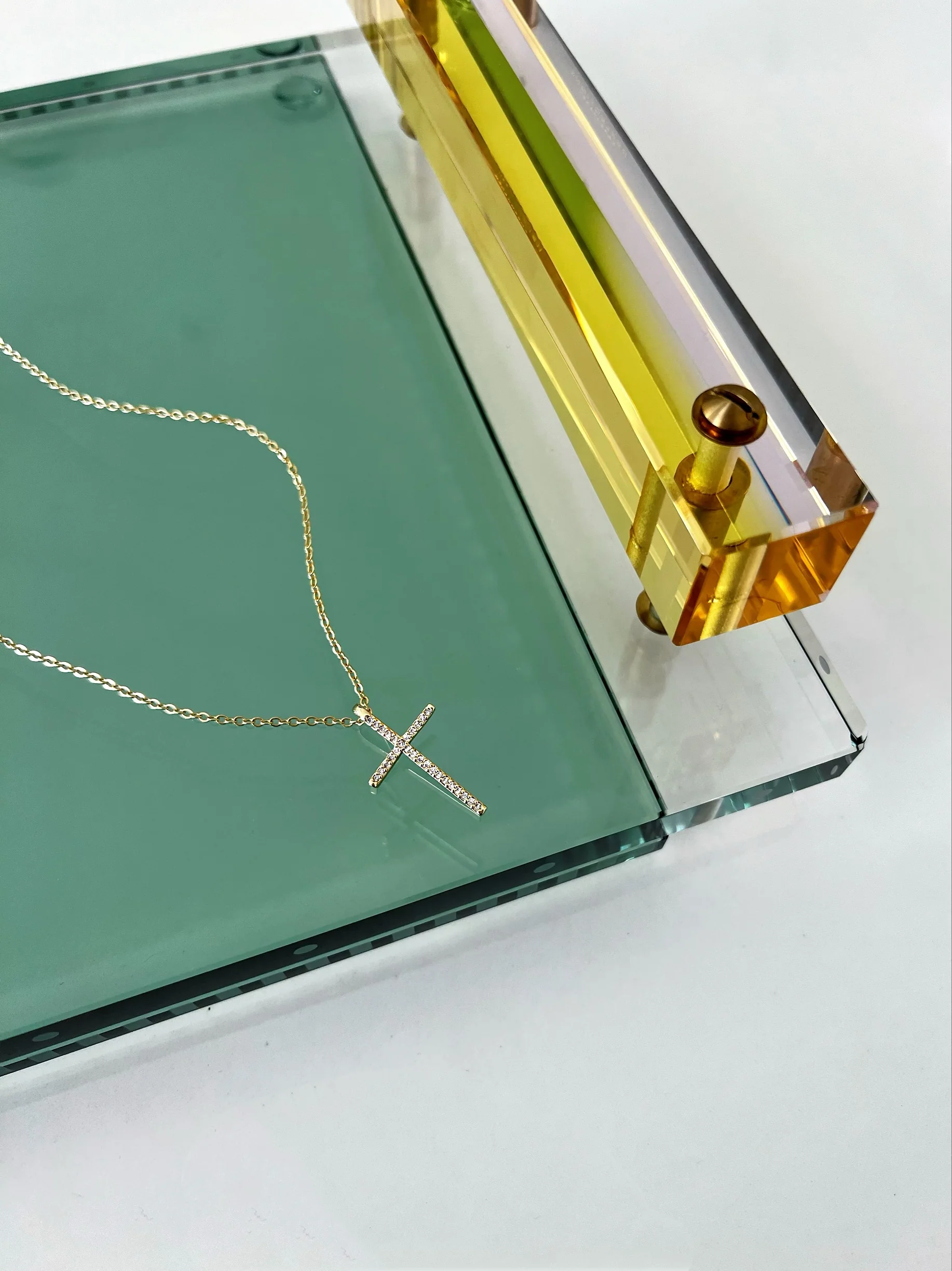 BIJOU FLOATING CROSS (14K GOLD FILLED) - Image 4