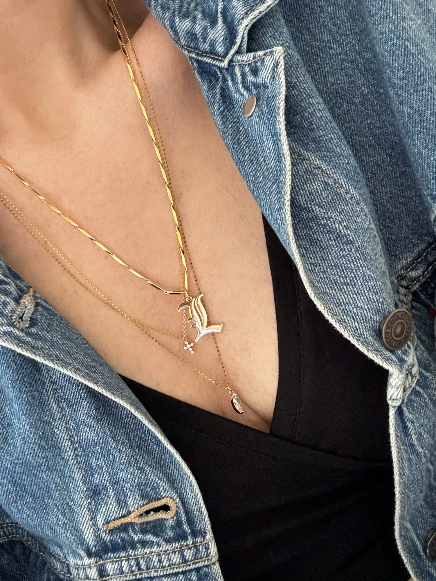 CRYSTAL FLOSS NECKLACES (14K GOLD FILLED) - Image 9