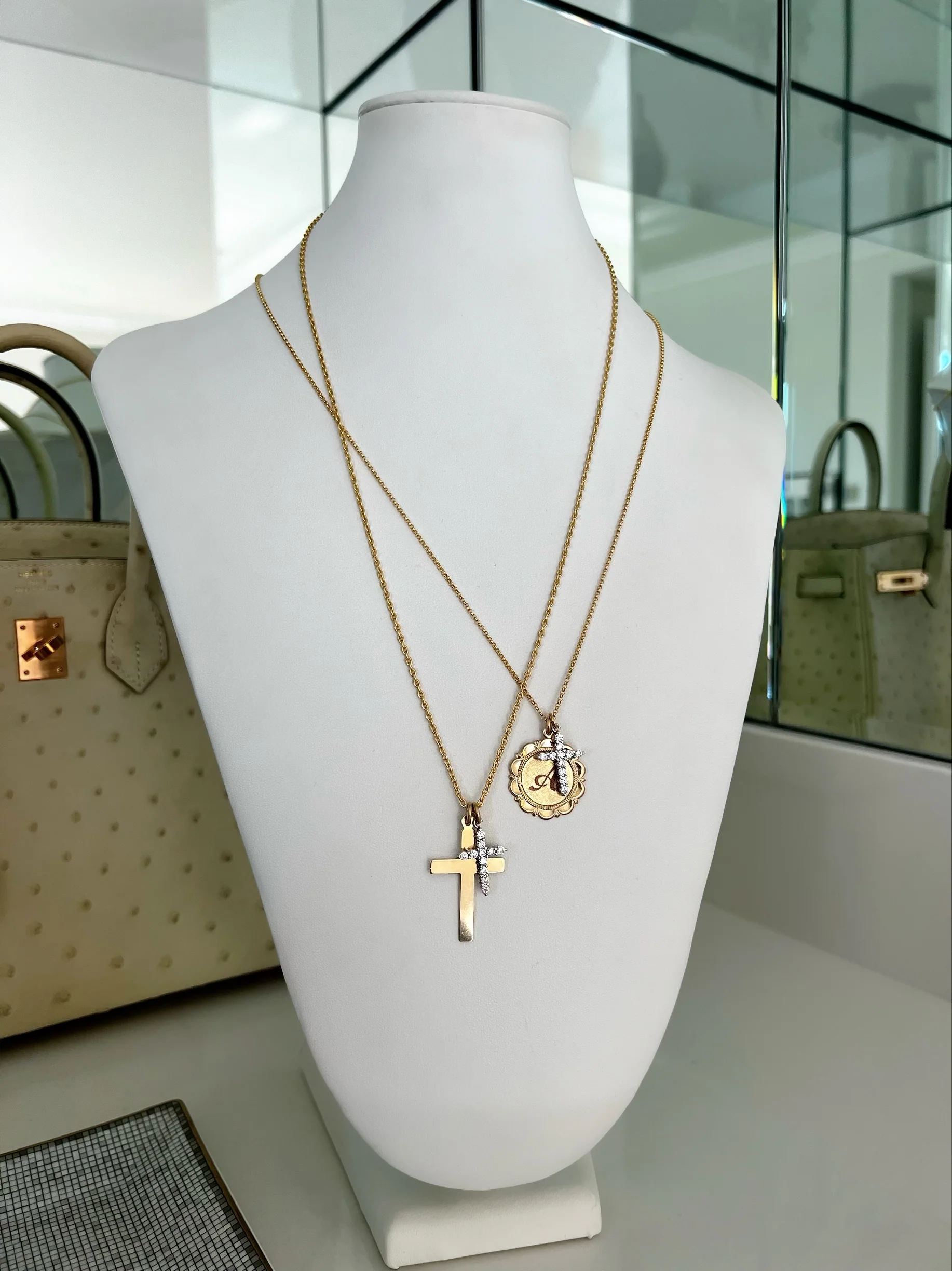 FLASH CROSS CHARM NECKLACE