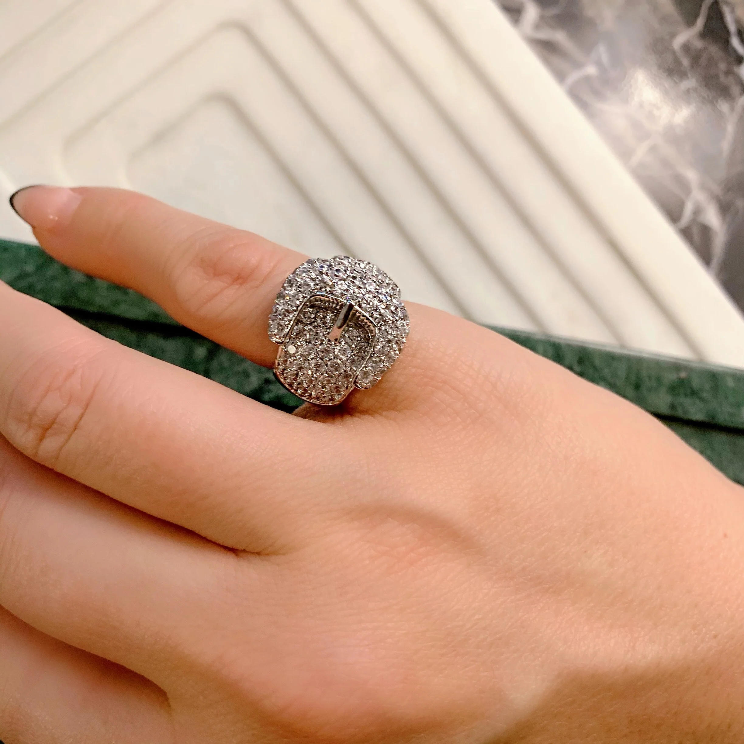 GLITTER BELT RING (925 STERLING SILVER) - Image 4