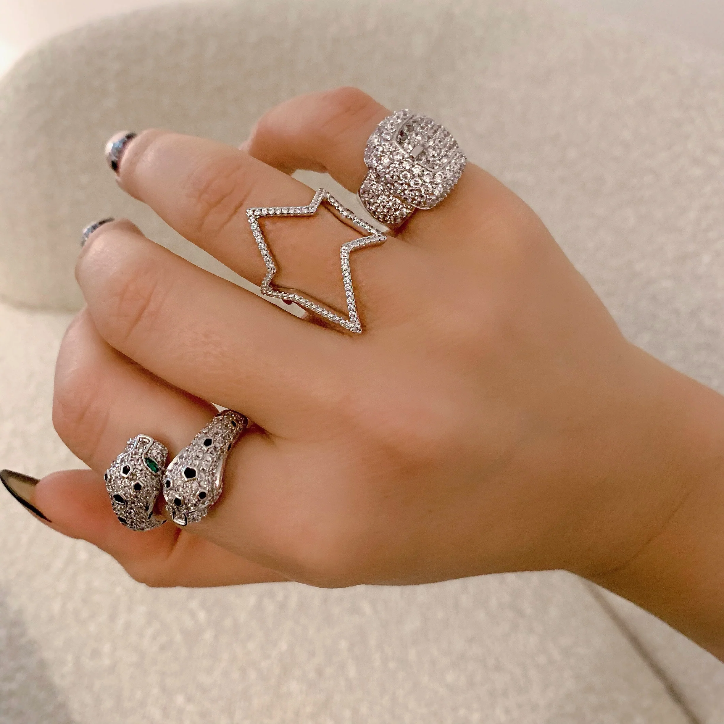 GLITTER BELT RING (925 STERLING SILVER) - Image 5