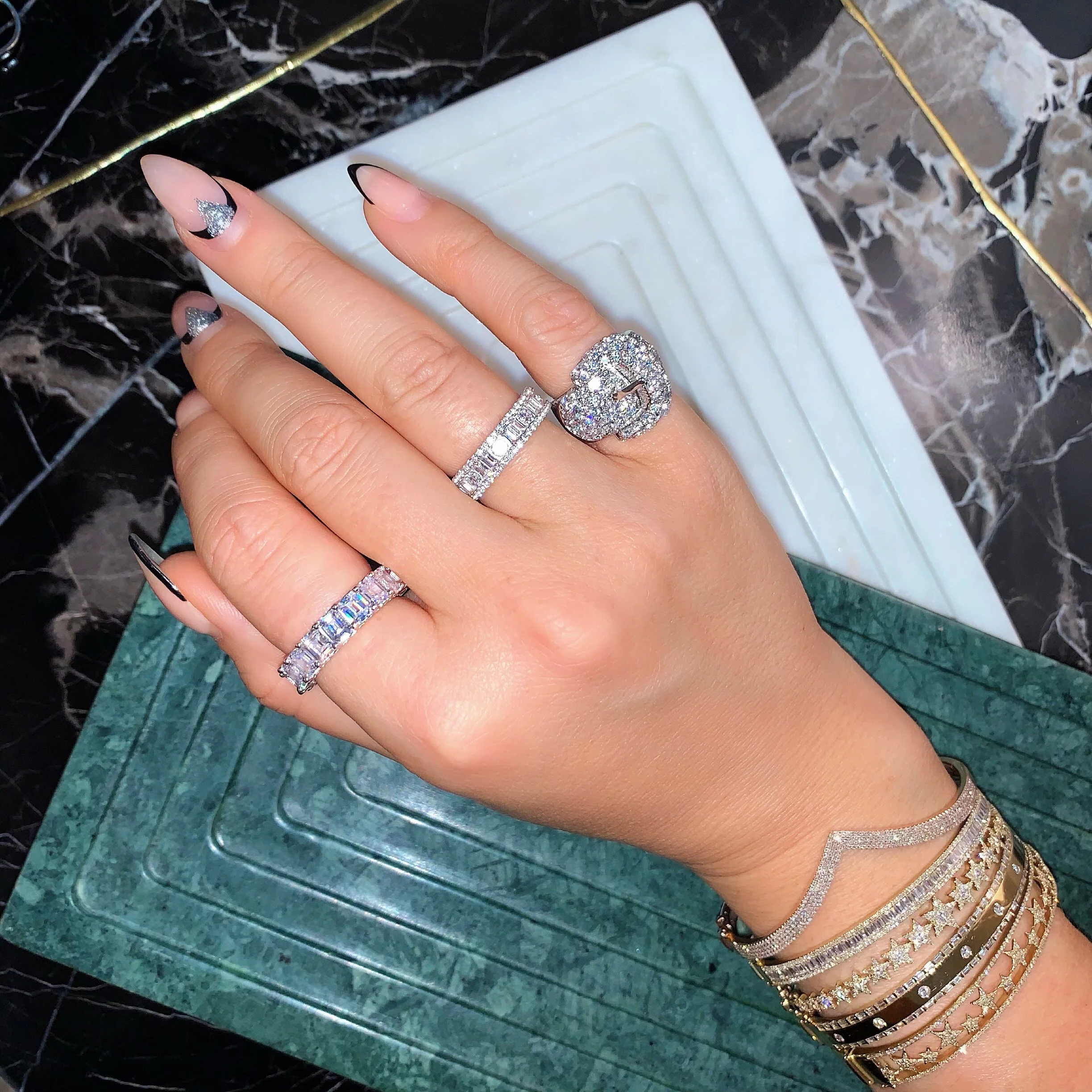 GLITTER BELT RING (925 STERLING SILVER) - Image 7