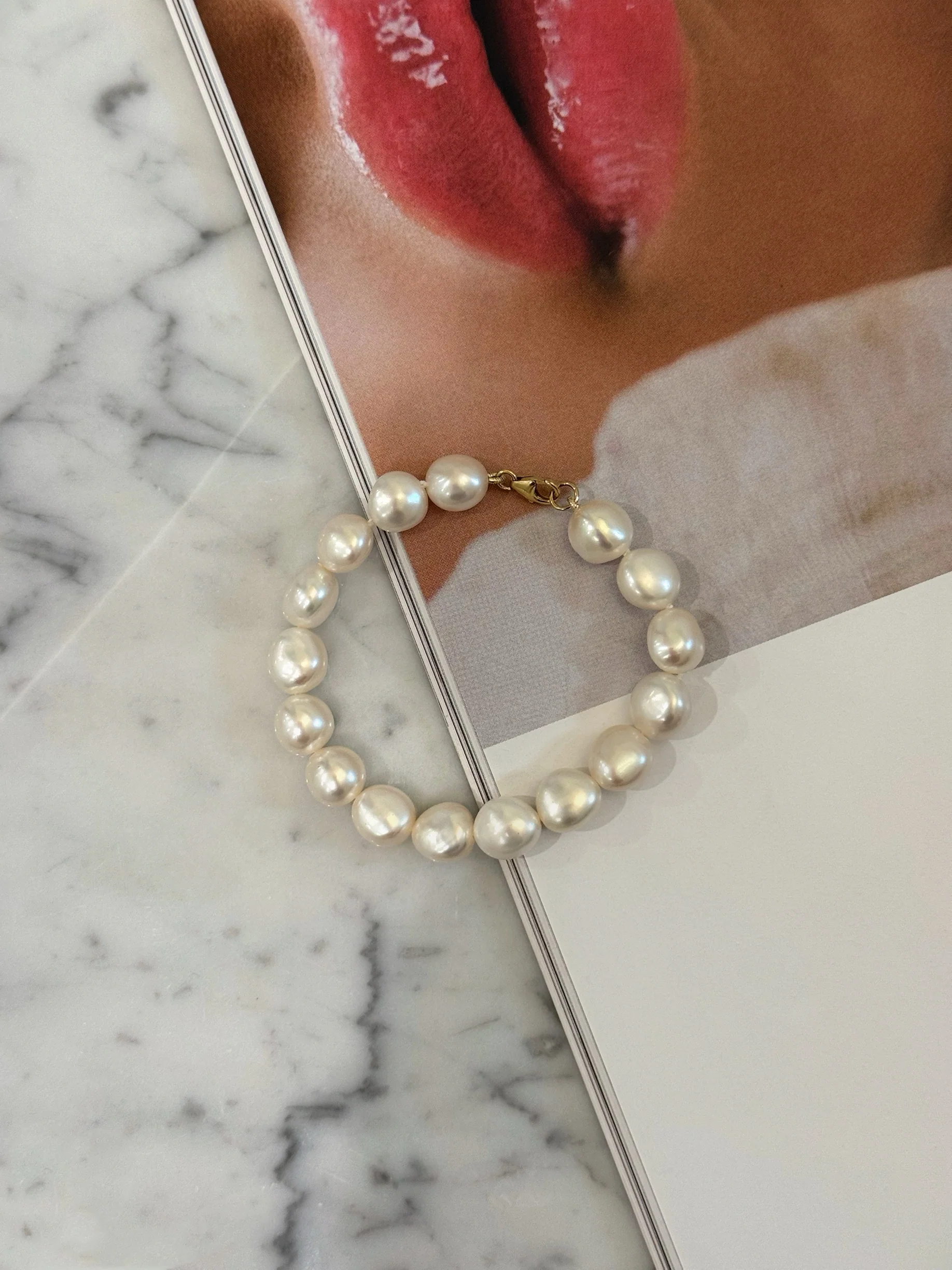 GUMDROP BUBBLE PEARL BRACELET (14K GOLD FILLED OR 925 SILVER) - Image 2
