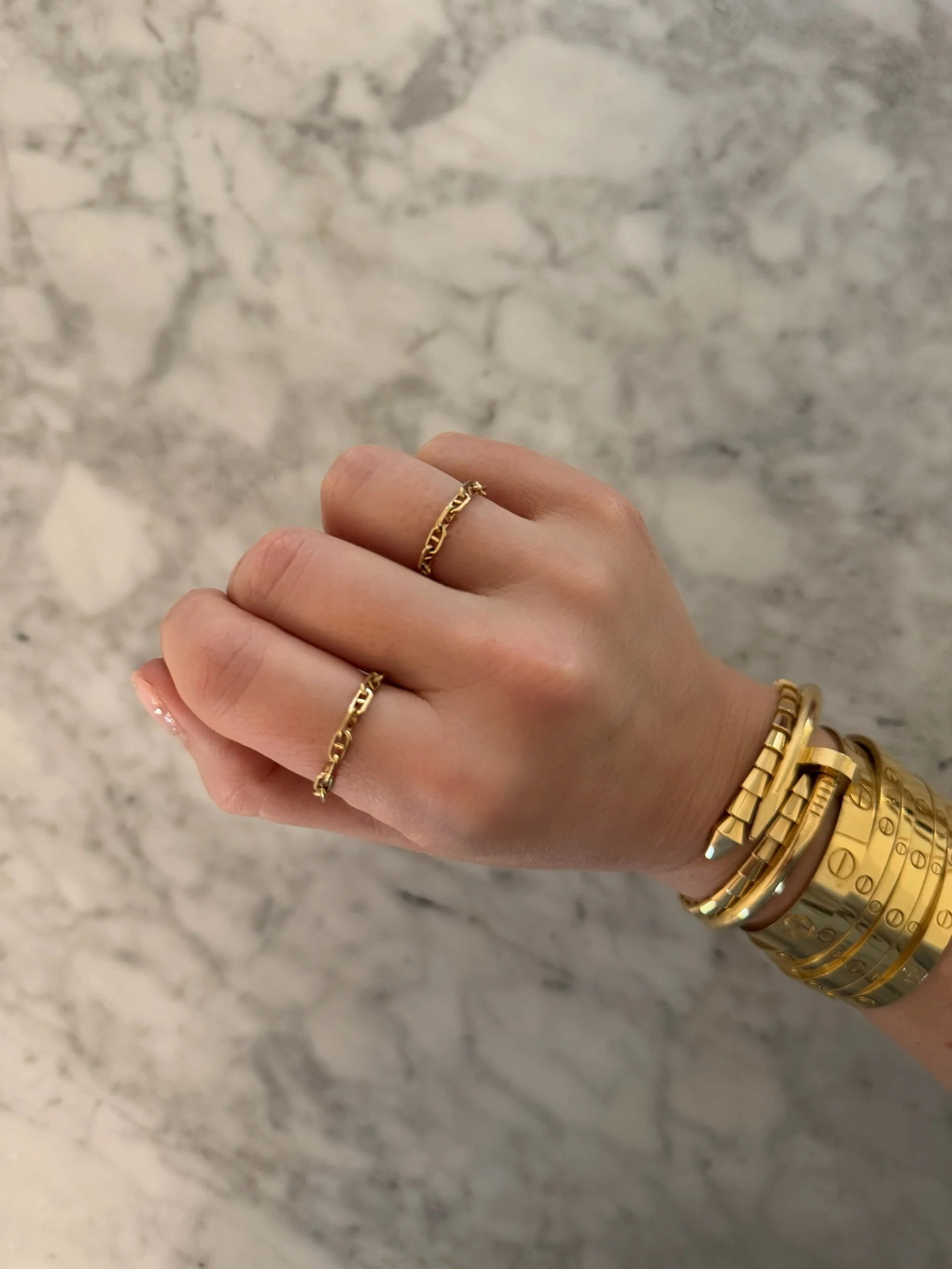 H CHAIN RINGS (14K GOLD FILLED) - Image 2