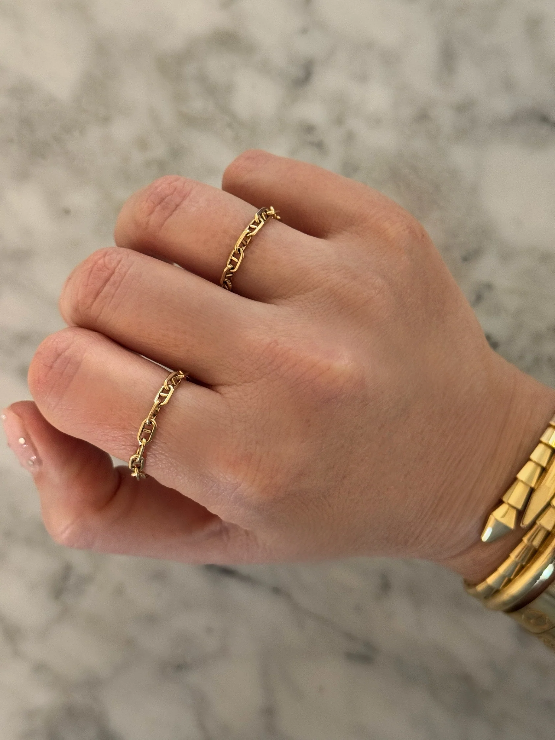 H CHAIN RINGS (14K GOLD FILLED) - Image 3