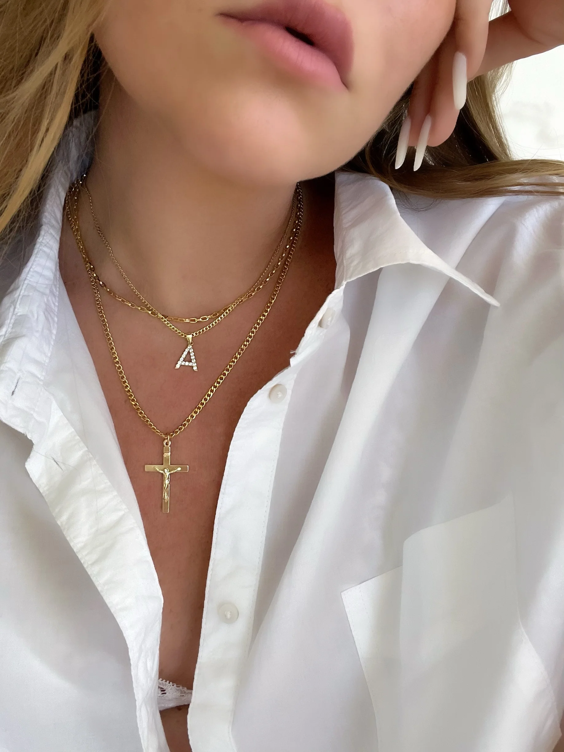 LUXE BOYFRIEND CROSS (14K GOLD FILLED OR 925 STERLING SILVER) - Image 3