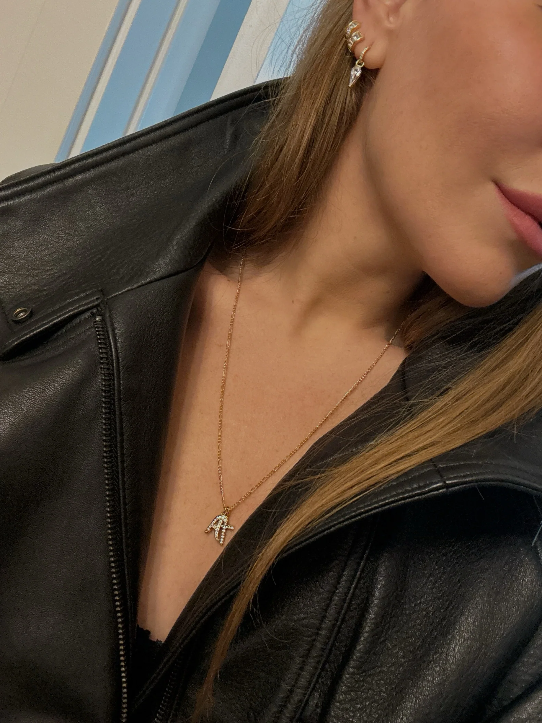 PAVÉ LEGACY CHARM NECKLACE (14K GOLD FILLED) - Image 2