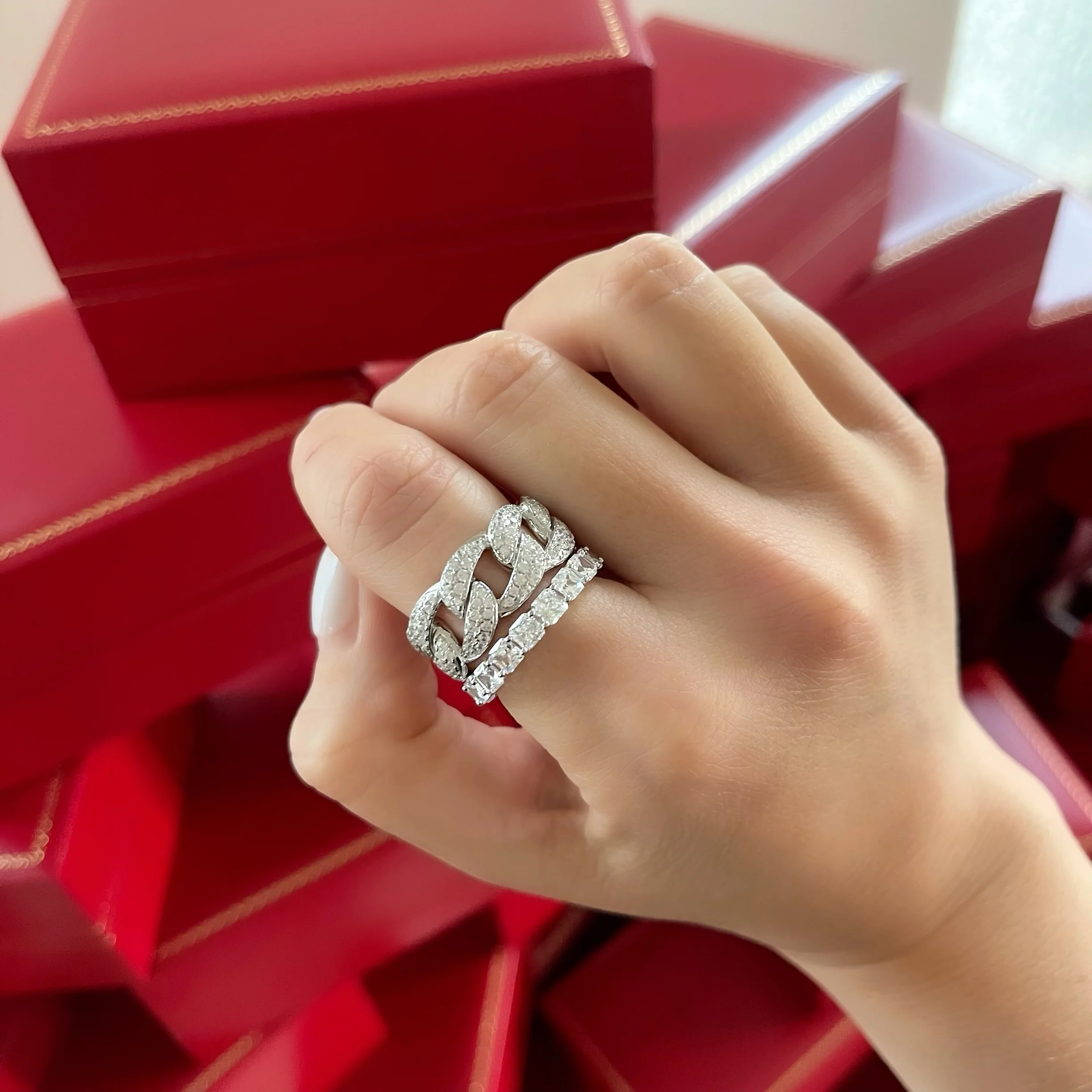 PAVÉ CHAIN RINGS - Image 2