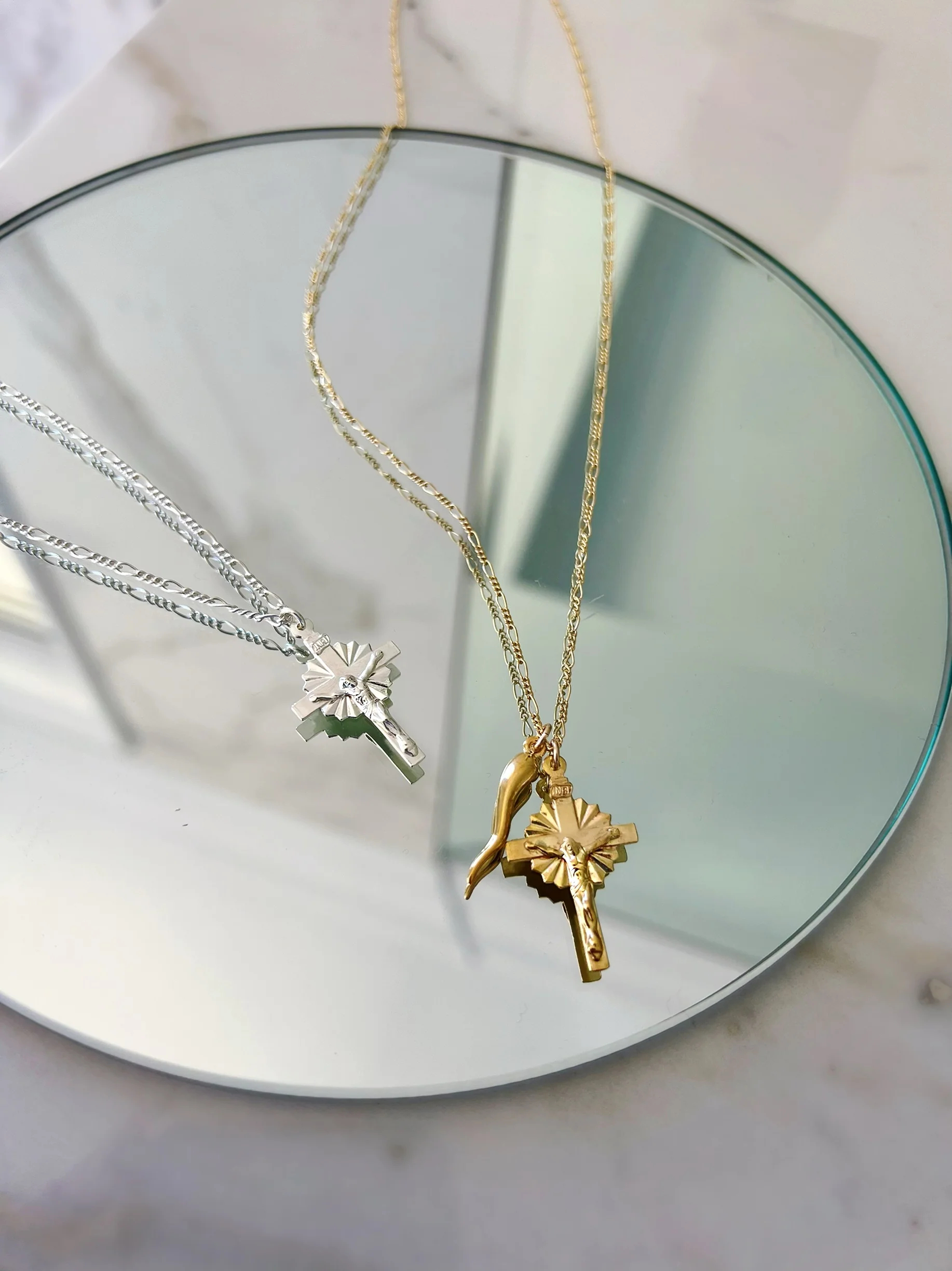SOLEIL CROSS (14K GOLD FILLED OR 925 STERLING SILVER) - Image 3
