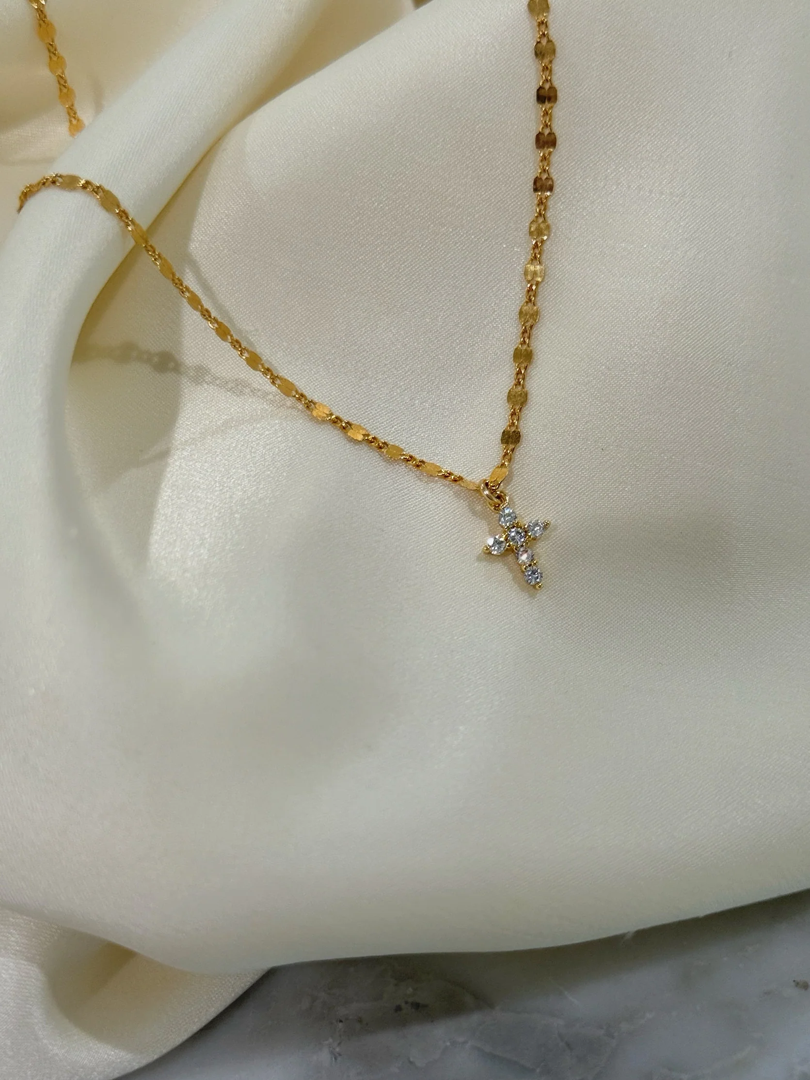 STARLETTE SHINE CROSS (14K GOLD FILLED OR 925 STERLING SILVER) - Image 2